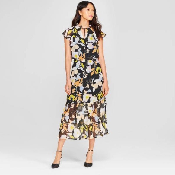 Who What Wear Dresses & Skirts - Who What Wear x Target Flutter Sleeve Midi Dress